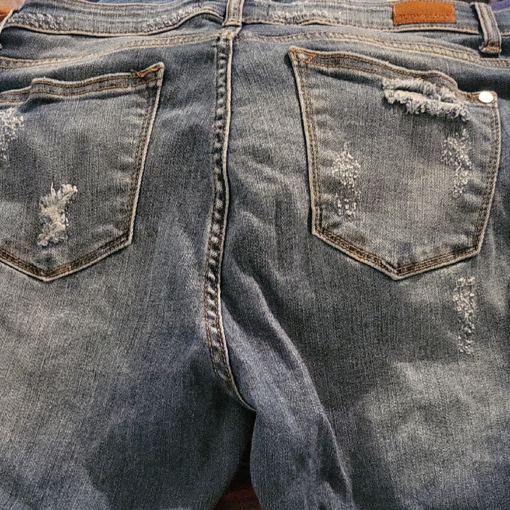 Judy Blue Skinny Blue Jeans Distressed Vintage